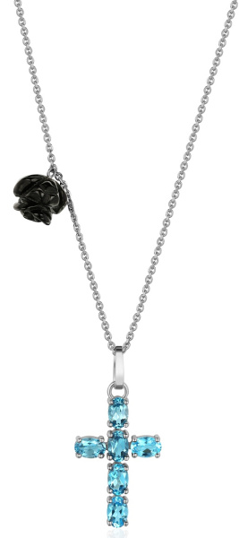 Золотой крсест с топазами 